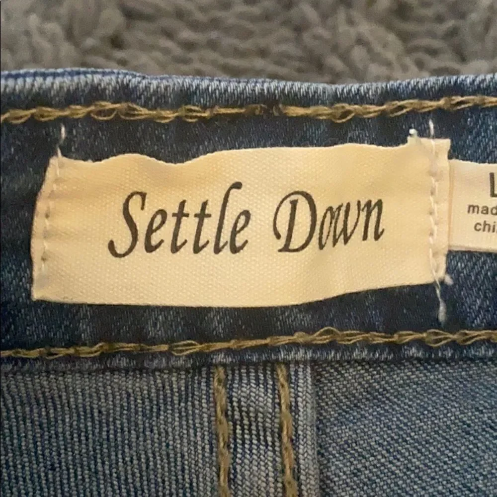 High Waisted Denim Lace Up Bell Bottom Jea… - Picture 6 of 8